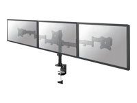 Montážní sada - plný pohyb - pro 3 LCD displeje - černá - velikost obrazovky: 10"-27" - upevnění svorkou, průchodka, upevnitelné na stůl