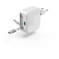 HAMA GaN, Rychlonabíječka, 2x USB-C PD/QC 30W