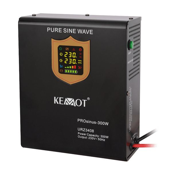 Zdroj záložní KEMOT PROsinus-500 12V 230V 500VA 300W Black nástěnný