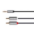Kabel Jack 3.5mm stereo/2x Cinch 1,8 m KRUGER & MATZ KM1214 Basic