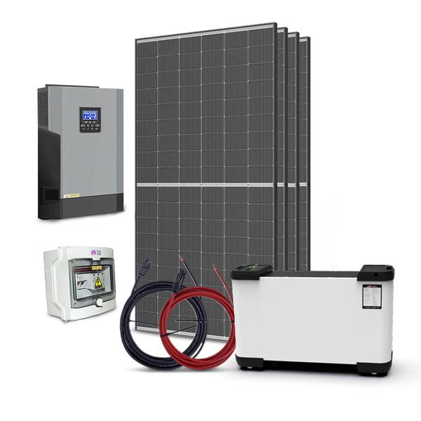 TRINA 1820Wp ostrovní solární sestava, LiFePO4 Solarfam 51,2V 142Ah 7,2Kwh, měnič 48V/230VAC 5500W