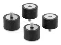Delock - Vibration damper - M6 x 1 mm, 30 mm diameter, 20 mm height, with internal and external thread - cerná (balení 4)