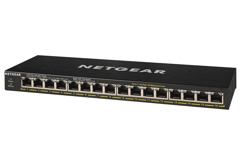 Netgear 16PT ge unmanaged swch hi-pwr poe+