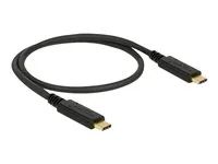 USB kabel - USB-C (M) do USB-C (M) - USB 3.1 Gen 2 - 3 A - 50 cm - černá