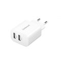 INTENSO W24AA, 2x USB A, Nabíječka, 12W, bílá