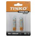 Lithiové baterie AAA R03 1,5V/1200mAh TINKO 2ks