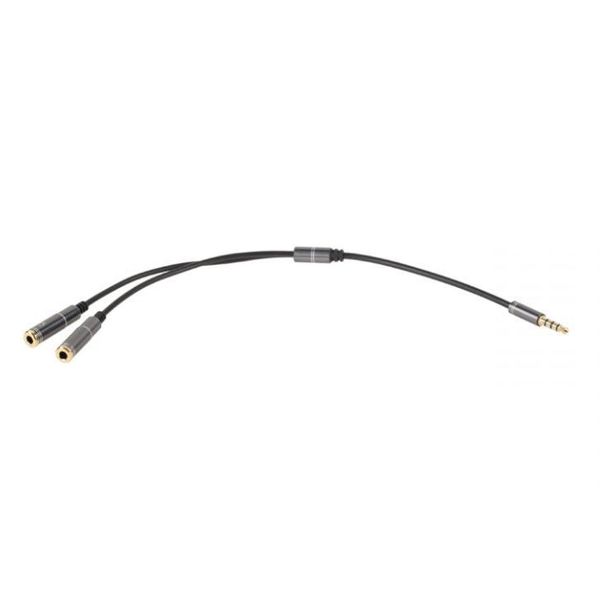 Kabel Jack 3.5 konektor 4 pin/2xJack 3.5 zdířka stereo