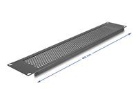 19? Blind Panel with round holes 2U blac