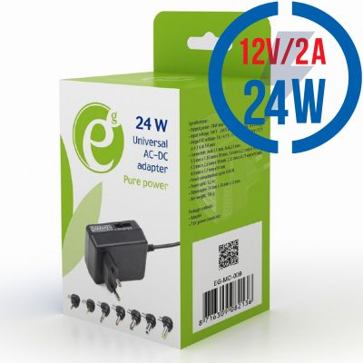 GEMBIRD EG-MC-009, Univerzální AC/DC Adaptér 24W/2A