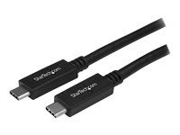 StarTech USB C to UCB C Cable - 3 ft / 1m - M/M - USB 3.0 (5Gbps) - USB C Charging Cable - USB Type C Cable - USB-C to USB-C Cable (USB315CC1M) - USB kabel - USB-C (M) rovné do USB-C (M) rovné - USB 3.1 Gen 2 / Thunderbolt 3 / DisplayPort 1.2 - 1 m - podporuje 4K - cerná - pro P/N: KITBXDOCKPEU, KITBXDOCKPNA, KITBXDOCKPUK, SV211HDUC, SV221HUC4K