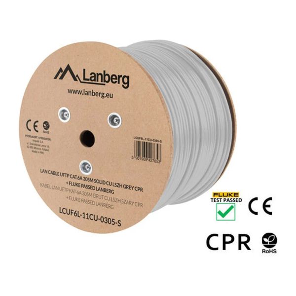 Lan kábel CAT.7 sftp 305M pevný cu lszh sivý cpr +