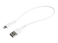 iPhone 7/8/11/11 Pro - Kabel Lightning - USB s piny (male) do Lightning s piny (male) - 30 cm - bílá