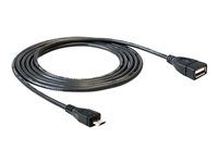 Kabel USB - Micro USB typ B (M) do USB (F) - USB 2.0 OTG - 50 cm