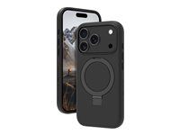 Zadní kryt pro mobilní telefon - drsný povrch - stojan - kompatibilita s MagSafe - D3O, plast - černá - pro Apple iPhone 17 Pro