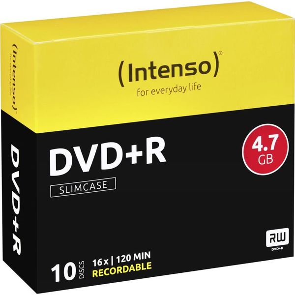 INTENSO DVD+R Slim Case 4,7GB 10 ks