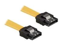 Kabel SATA - Serial ATA 150/300 - SATA (F) do SATA (F) - 70 cm - opatřený západkou, přímý konektor - žlutá