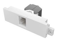 Modul - montovatelný na čelní panel - CAT 6a - RJ-45 - bílá