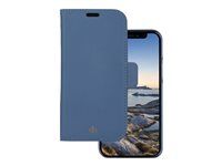 Pouzdro s klopou pro mobilní telefon - detachable magnetic back-cover - kůže Saffiano - Um blue - pro Apple iPhone 13 Pro Max