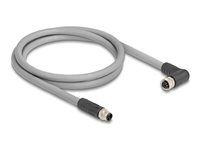 M12 Cable L-coded 5 pin male straight to