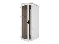 RIE-32-A66-CCX-A1 - 19" stojanový rozvaděč 32U/600x600mm proskléné dveře, pro klima jed. IP54 nosnost 800kg světle šedý RAL7035