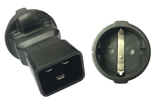 PremiumCord Adaptér IEC C20 M - SCHUKO CEE 7/3 F