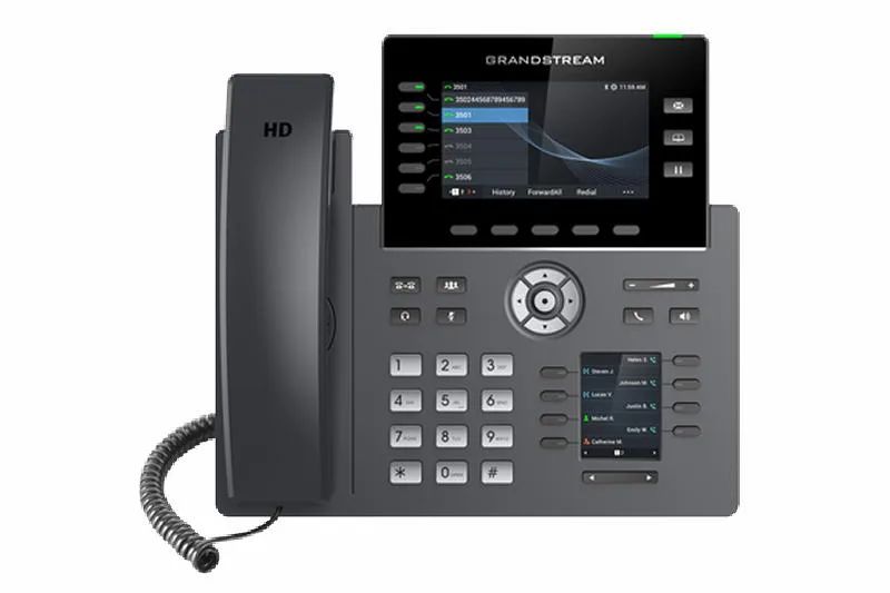 Grandstream GRP2616 SIP telefon, 2xdisplej, 4.3" a 2.4", 6 SIP účty, 24 pr.tl.,2x1Gb, WiFi, BT, USB
