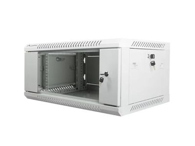 Nástěnný rack 19'' 4U 600X450mm šedý flat pack