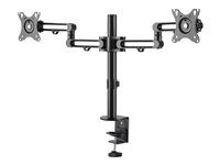 Double Monitor Arm (ARMDUAL3) - Montážní sada - nastavitelné rameno - pro 2 monitory - hliník - černá - velikost obrazovky: až do 32" - upevnitelné na stůl