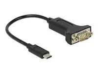 USB / sériový kabel - USB-C (M) do DB-9 (M) - 15 cm - černá