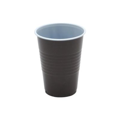 Plastový kelímek na kávu 180ml hnědo/bílý (100ks)