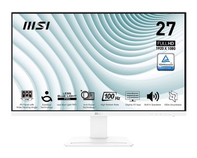 MSI Pro/MP273AW/27"/IPS/FHD/100Hz/1ms/White/2R