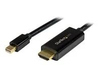 4K 30hz Monitor Adapter Cable - mDP PC or Macbook to HDMI Display (MDP2HDMM2MB) - Kabel adaptéru - Mini DisplayPort s piny (male) do HDMI s piny (male) - 2 m - černá - podporuje 4K
