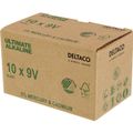 DELTACO ULTIMATE, Baterie alkalická 9V 6LR61 10ks