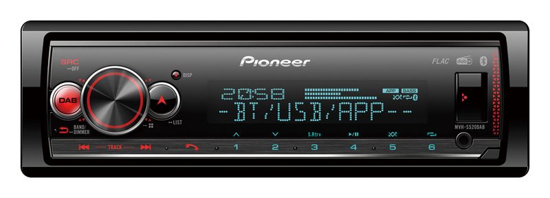 Pioneer MVH-S520DAB USB, Bluetooth, DAB+, měnitelné podsvícení