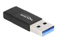 USB adaptér - USB typ A (M) do USB-C (F) - USB 3.2 Gen 2 - 5 V - 3 A - černá