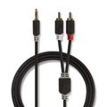 Kabel Jack 3,5mm stereo/2x Cinch 3m NEDIS CABW22200AT30