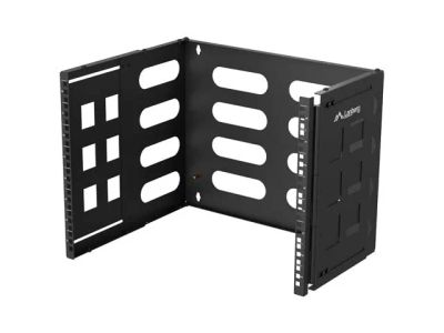 Skládací držák pro montáž na stěnu 19" 8U 497x400/240 černý lanberg