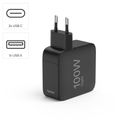 HAMA GaN, Rýchlonabíjačka, 3x USB-C/A PD/QC 100W