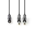 Kabel Jack 3,5mm konektor/2x Jack 6,35mm konektor 3m NEDIS COTH23200GY30