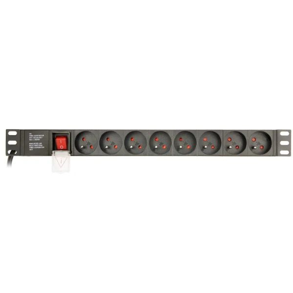 GEMBIRD Prodlužovačka 8x FR/SCHUKO, 10A, 3m