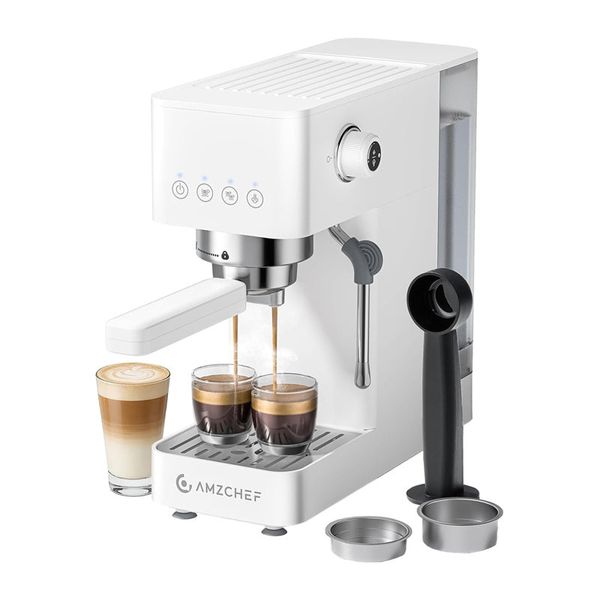 Pákový kávovar AMZCHEF CE-EM3131-WT, bílý