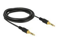 Audio kabel - mini-phone stereo 3.5 mm s piny (male) do mini-phone stereo 3.5 mm s piny (male) - 3 m - černá