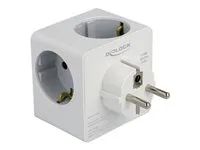 Síťový adaptér - 16 A - 6 výstupní konektory (2 x 9 pin USB Type A, USB-C, 3 x napájení CEE 7/3) - bílá