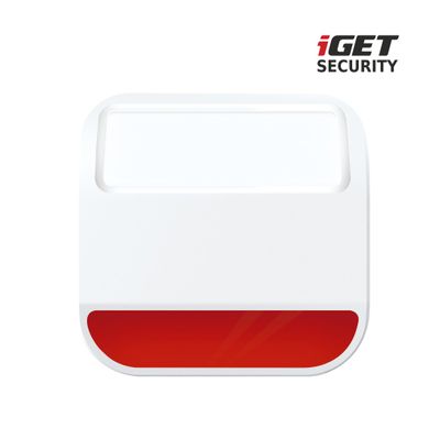 iGET SECURITY MP11 - venkovní siréna napájená baterií nebo adaptérem, pro alarm M6-4G, bat. v balení