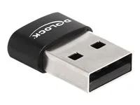 USB adaptér - USB (M) do USB-C (F) - USB 2.0 - 3 V - 5 A - černá