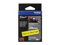 Černá na žluté - Role (3,6 cm x 8 m) 1 kazeta/y flexibilní páska - pro P-Touch PT-3600, 530, 550, 9200, 9400, 9500, 9600, 9800, D800, P900; P-Touch R RL-700