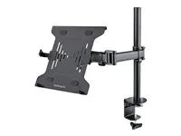 Desk Monitor Mount - Clamp / Grommet Mount (A-LAPTOP-DESK-MOUNT) - Montážní sada (zásobník, kloubové rameno, svorka k montáži na stůl, žerď) - pro monitor / notebook - plast, ocel - černá - velikost obrazovky: 13"-34" - držák na notebook