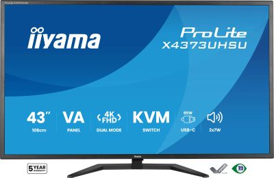 iiyama ProLite/X4373UHSU-B2/42,5"/VA/4K UHD/60Hz/3ms/Černá/3R