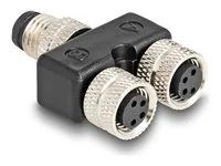 M8 Y-Splitter A-coded 4 pin 1 x male to