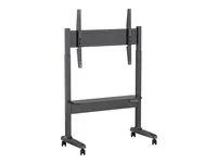 Vision X-Series VFM-F15M - Vozík - motorizovaný - pro plochý panel - 60 kg - ocel, plast, drevotrísková deska - pískovaný cerný - velikost obrazovky: 40"-86"